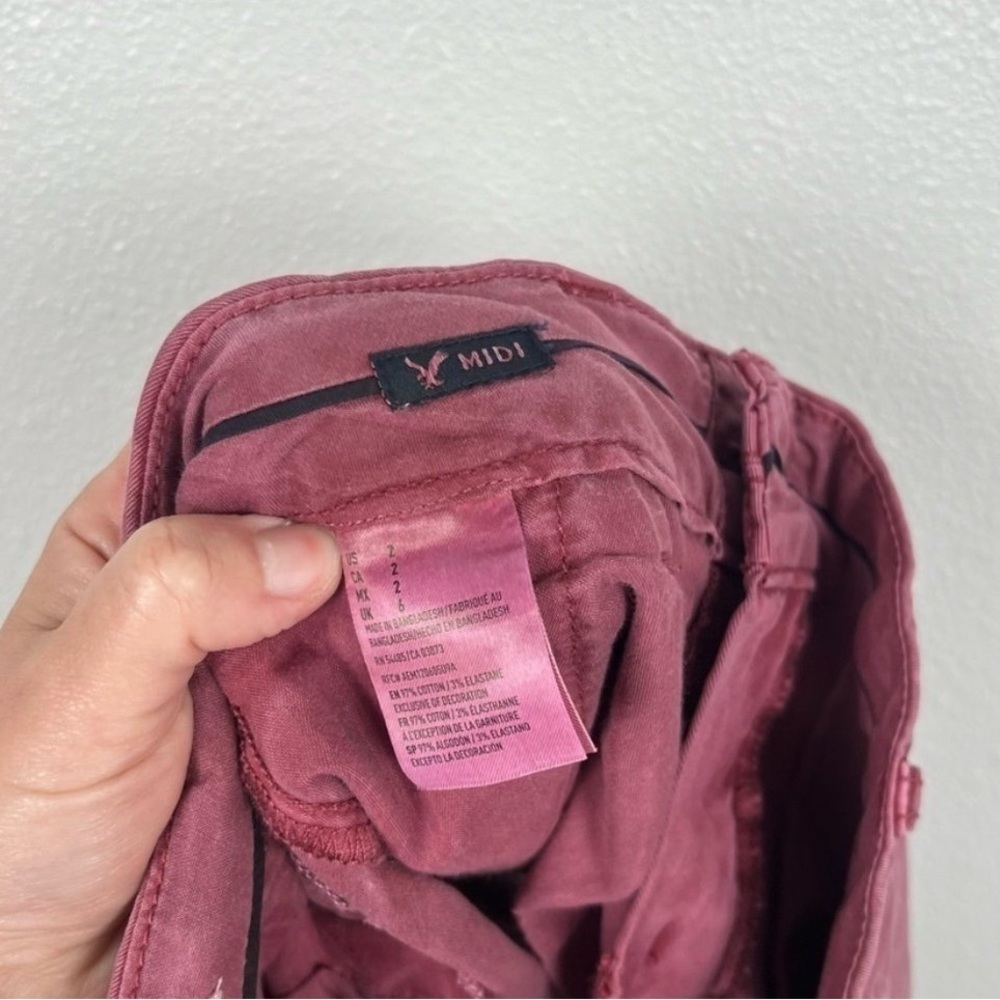 American Eagle Maroon Shorts Sz‎ 2 - Picture 5 of 5
